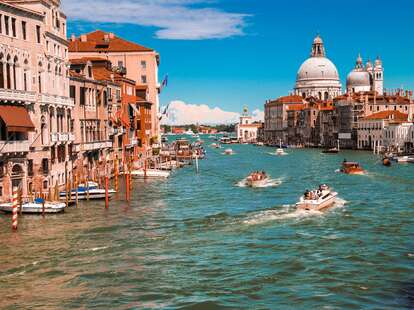 The canals of Venice, Italy.