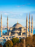 A view of the Blue Mosque in Istanbul, Turkey