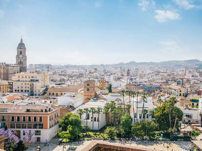 A view of the streets of Malaga, Spain.