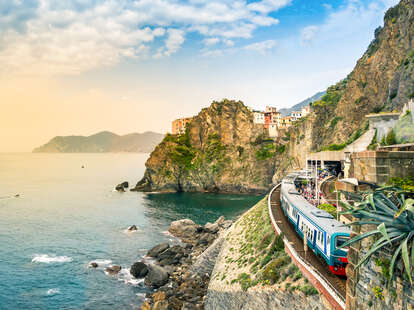 Cinque Terre Express in Manarola, Italy