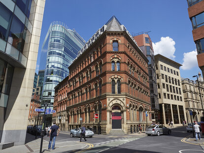 view of Manchester in the sun