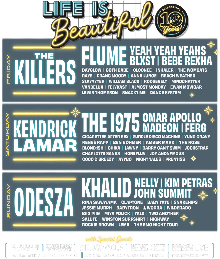 Life is Beautiful 2023 music festival las vegas lineup