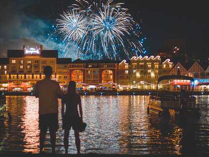 Fireworks over Disney's Boardwalk Resort in Orlando, Florida. 