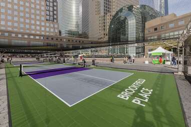 Pickleball courts at Brookfield Place