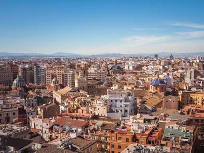 An aerial view of the city of Valencia, Spain. 