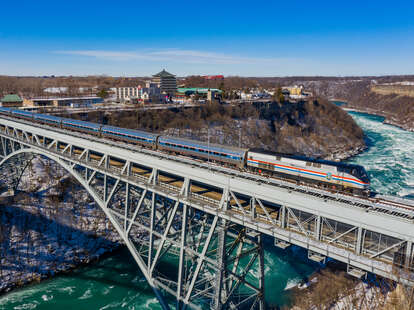 Amtrak Maple Leaf train passing along its route