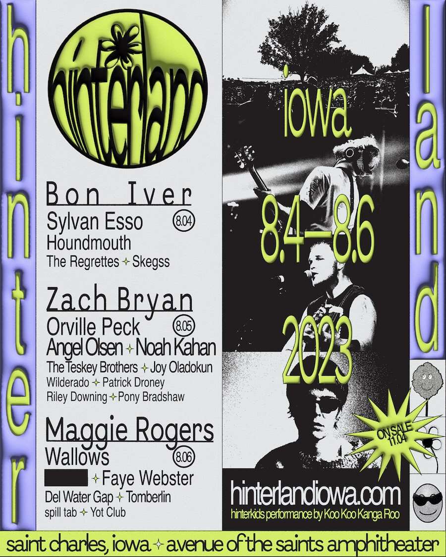 hinterland music festival 2023 lineup des moines iowa