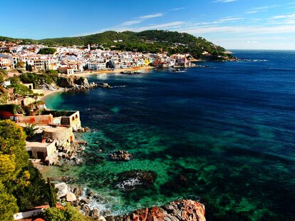 A view of the shoreline of Costa Brava, Spain.