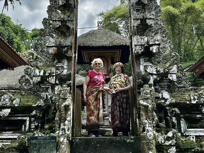 TikTok traveling grannies pose for a photo