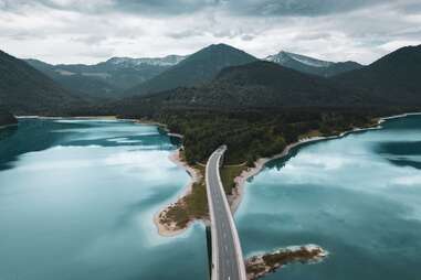 German road across water