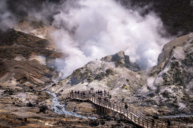 Hell Valley on the Noboribetsu-Jigokudani Loop, Shikotsu-Toya National Park, Hokkaido, Japan