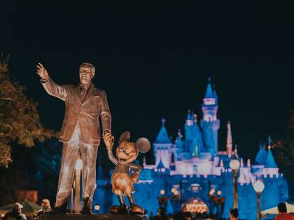 Disneyland Resort at night. 