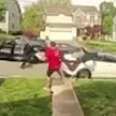 WATCH: Pizza Delivery Guy Trips Suspect on the Run From Police