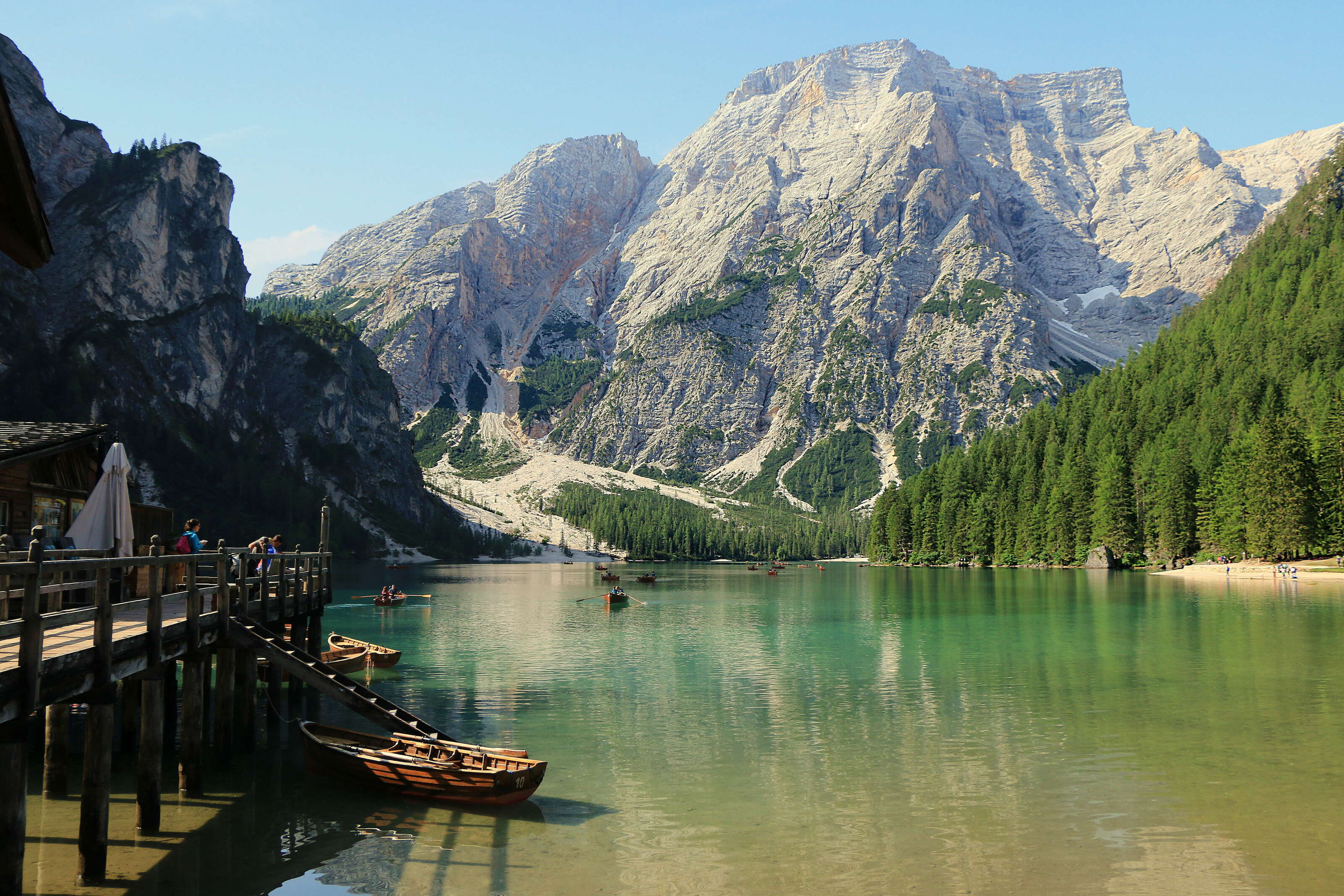 boats on a lake
