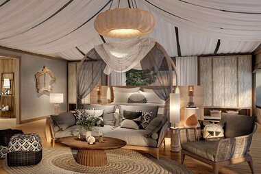 One of the en-suite rooms at the Marsai Mara Lodge.