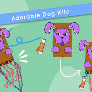 Turn Your Lunch Bag Into An Adorable Dog-Themed Kite