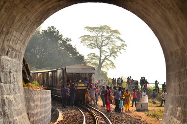Train tunnel, India