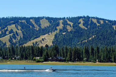 waterskiing at Big Bear Lake