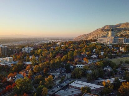 salt lake city aerial view