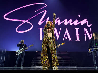 Shania Twain performs onstage during the Shania Twain 'Queen of Me' Global Tour 