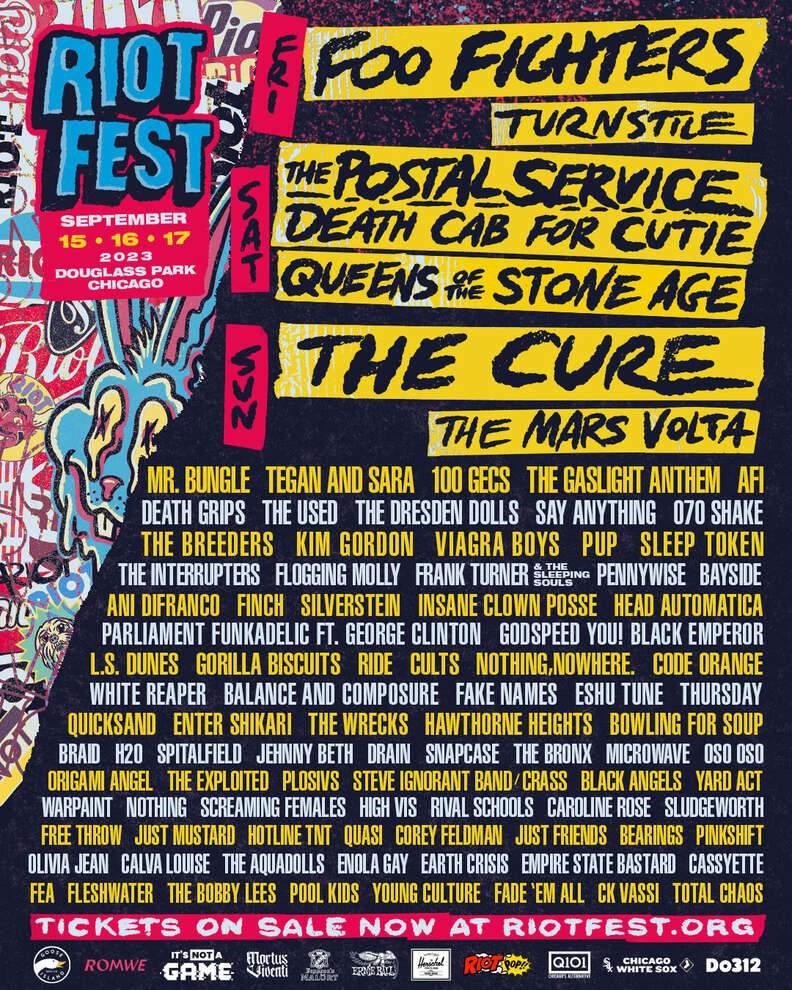 riot fest 2023 lineup chicago headliners