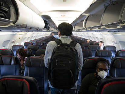 Passengers board a plane in Little Rock, Arkansas, US, on Wednesday, Jan. 11, 2023