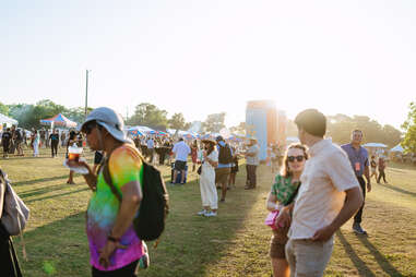 Eating at Hot Luck Festival