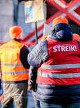 Railway workers striking in Berlin, Germany. 