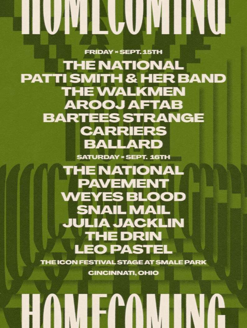 the national's homecoming festival 2023 lineup