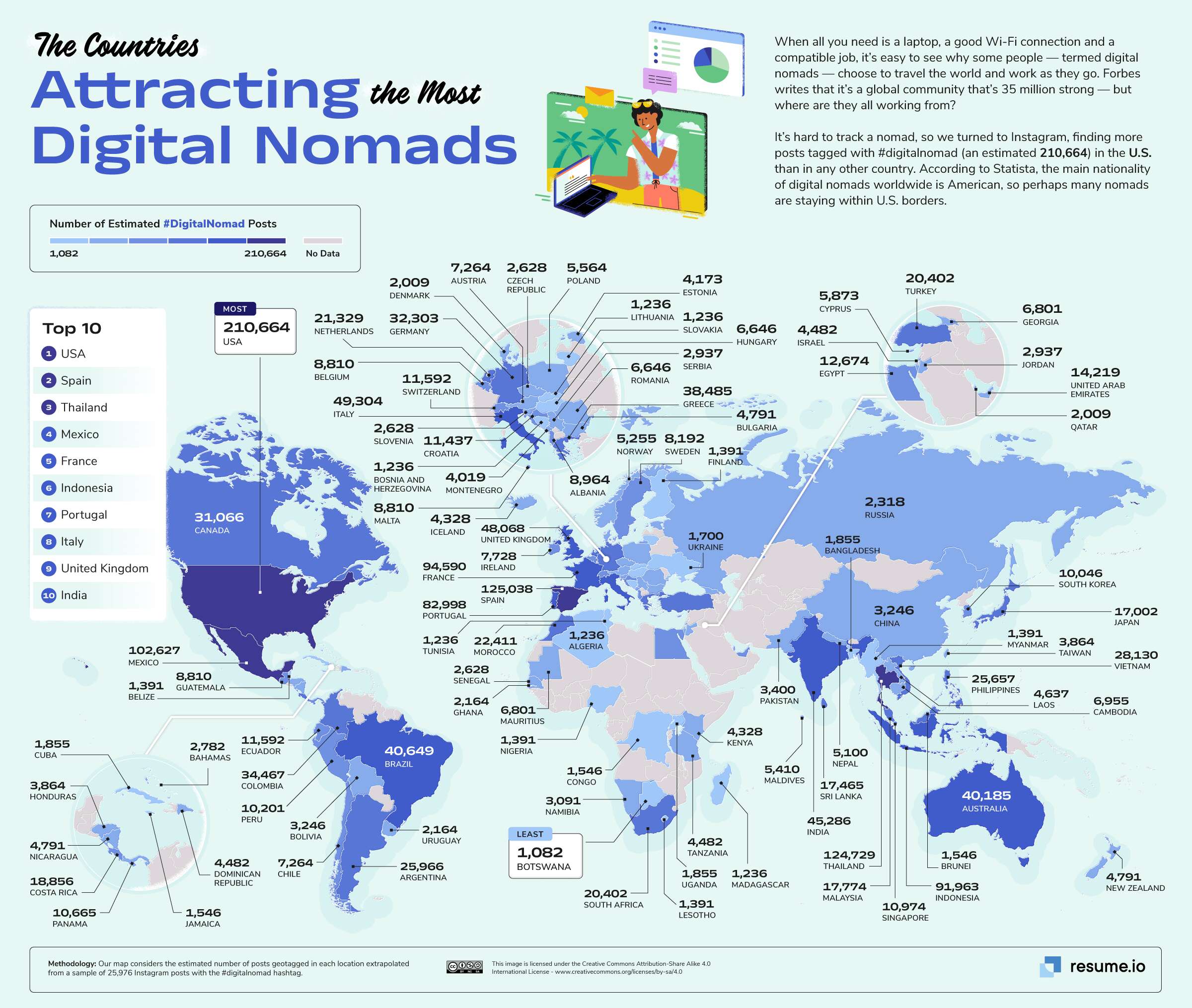 digital nomad ranking map