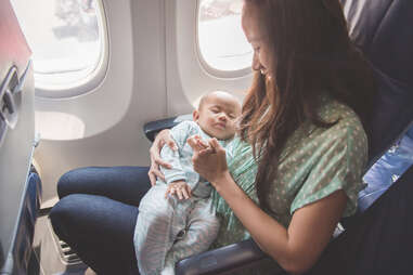 baby on airplane