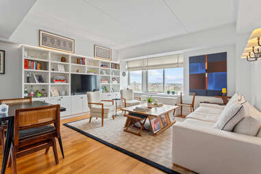 spacious living room in brooklyn apartment