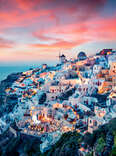  Evening view of Santorini, Greece. 