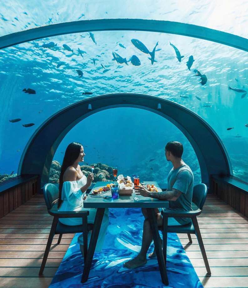 under water dining