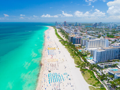 Aerial view of Miami Beach, South Beach, Florida