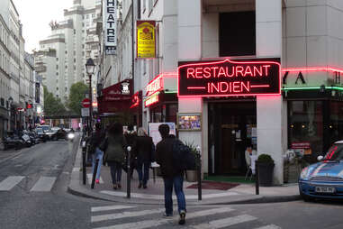 Indian restaurant, Paris, France