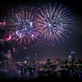 Fireworks over Boston