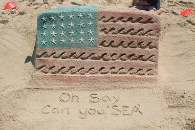 New Jersey Sandcastle Contest at Belmar Beach