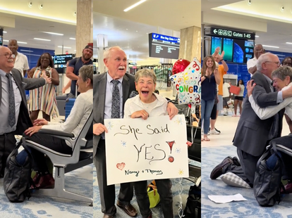 Airport Proposal Between High School Sweethearts Caught in Viral TikTok