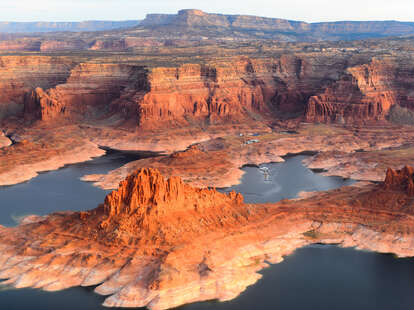 A view of Grand Canyon National Park from a plane in Arizona.