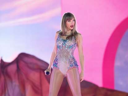 Taylor Swift performing at ‘The Eras Tour’ concert at Allegiant Stadium in Las Vegas, Nevada in March 2023.