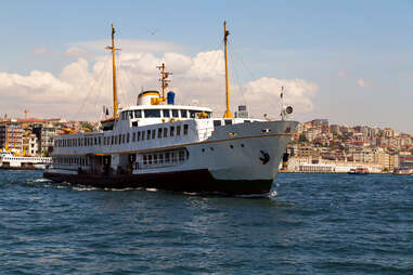ferry in bosporus sea, istanbul