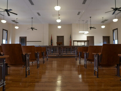 The Tallahatchie County Courthouse in Sumner, Mississippi is where the trial for Emmett Till’s murder was held and where his killers went free.