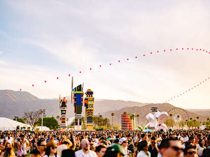 A view of the art installation "The Messengers" by Kumkum Fernando during the 2023 Coachella Valley Music and Arts Festival on April 22, 2023 in Indio, California.