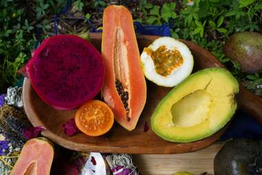 Bowl of tropical fruit