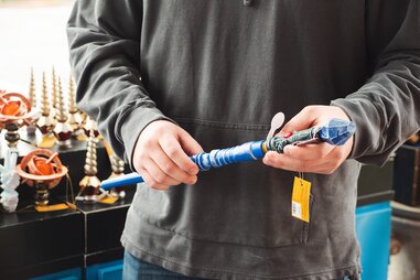 man holding magic wand