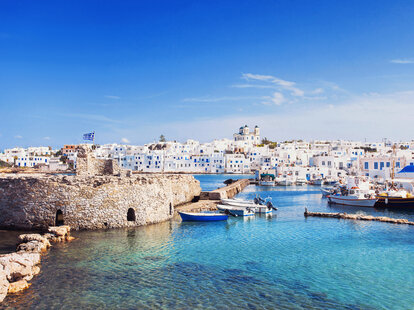 Picturesque Naousa village, Paros island, Cyclades, Greece.