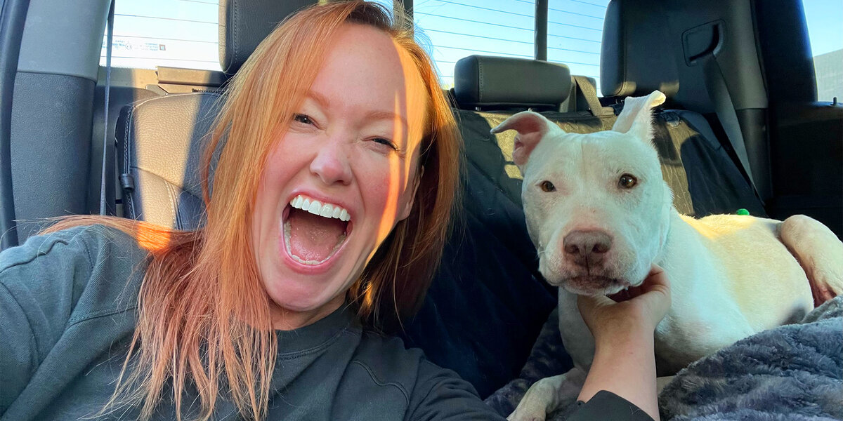 Woman Couldn't Get This Senior Shelter Pittie Out Of Her
Head