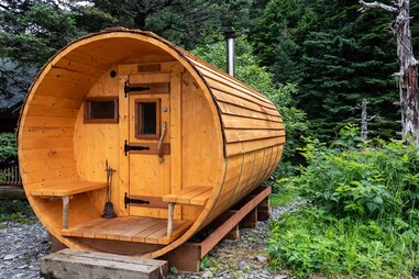 sauna at kenai fjords wilderness lodge