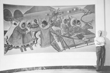 rockwell kent with mural